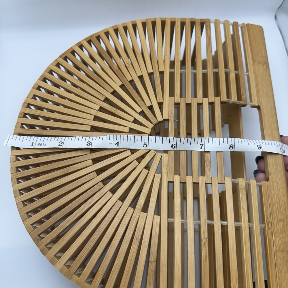 Vintage Cult Gaia Inspired Bamboo Arc Bag Handmade Purse Beach Summer Purse EUC - Picture 12 of 12